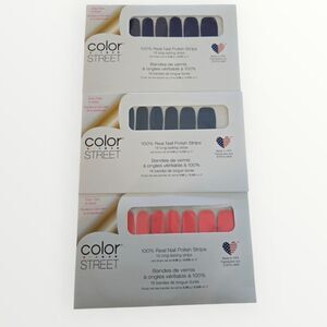 NIP COLOR STREET NAIL POLISH STRIPS LOT OF THREE W/DISCOUNT SHIPPING